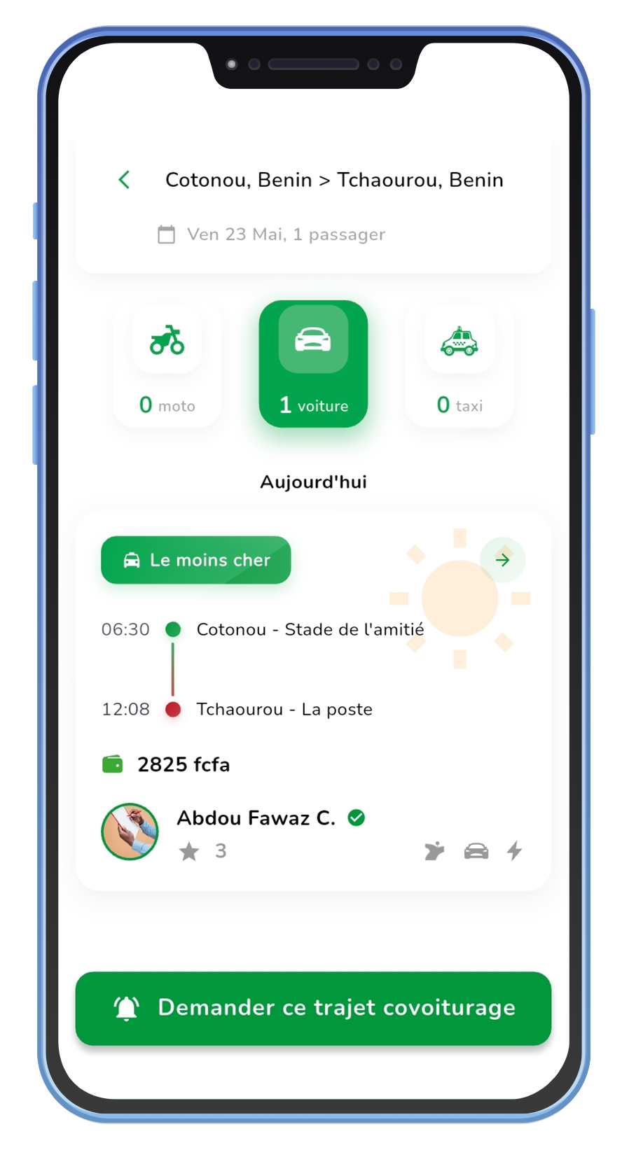 Réservez votre trajet