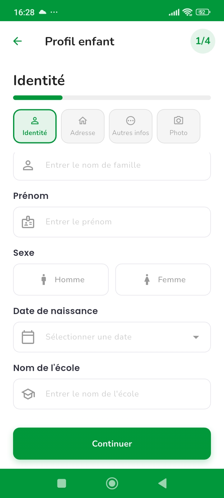 Inscription facile